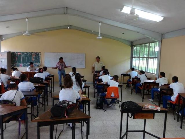 Visita del director a los grupos para realizar encuestas.